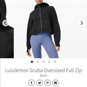Lululemon scuba full zip - black *PLEASE READ*